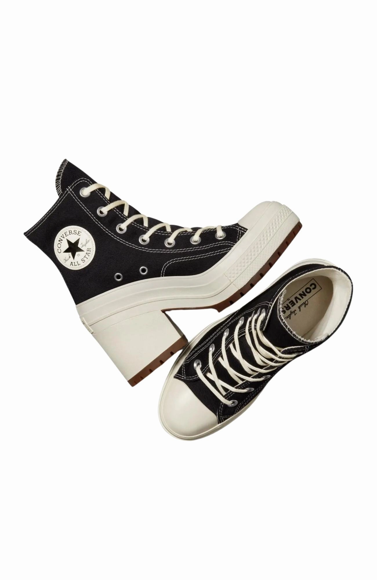 sale at shoprite Chuck Taylor All Star 70 De Luxe Heel Canvas High Top Black White