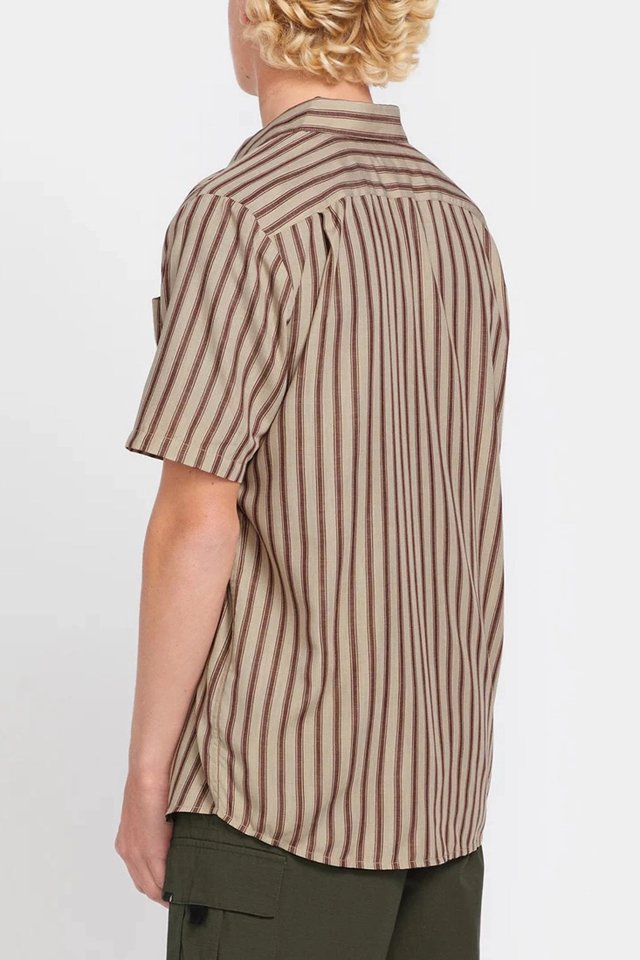 sale baby clothes Arvostripe Woven Short Sleeve Shirt Light Khaki