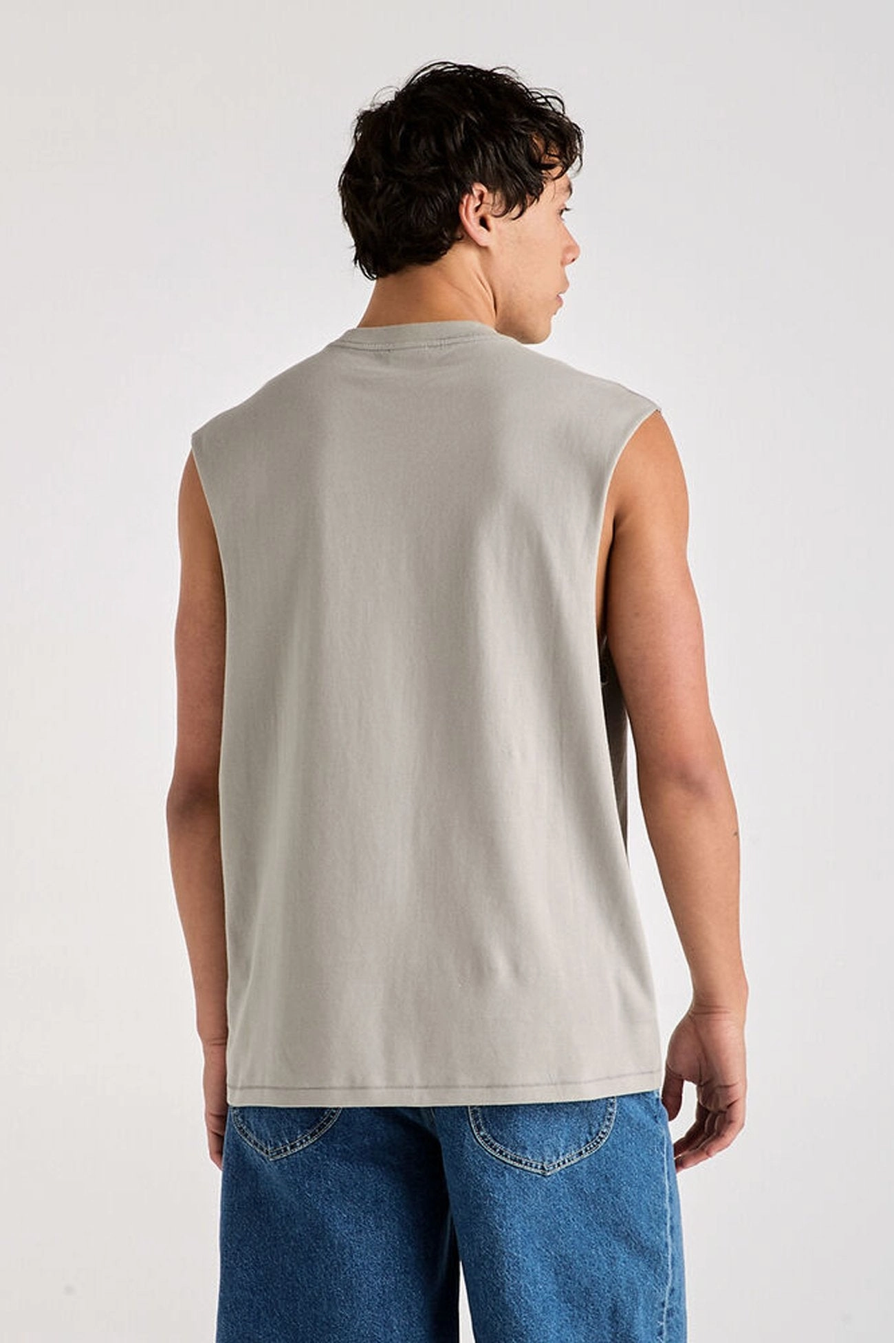 sale clothes Denim Co Muscle Tee Stone Steel