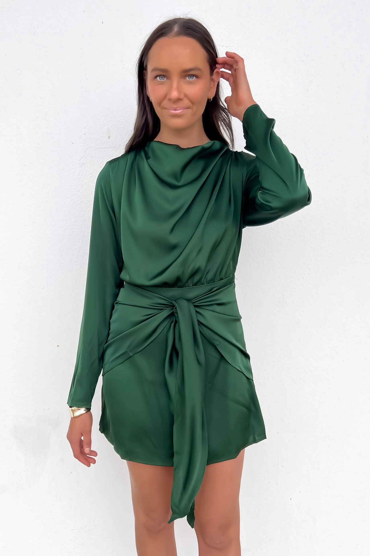 Dinah Mini Dress Emerald sale christmas wrapping paper sale women clothes