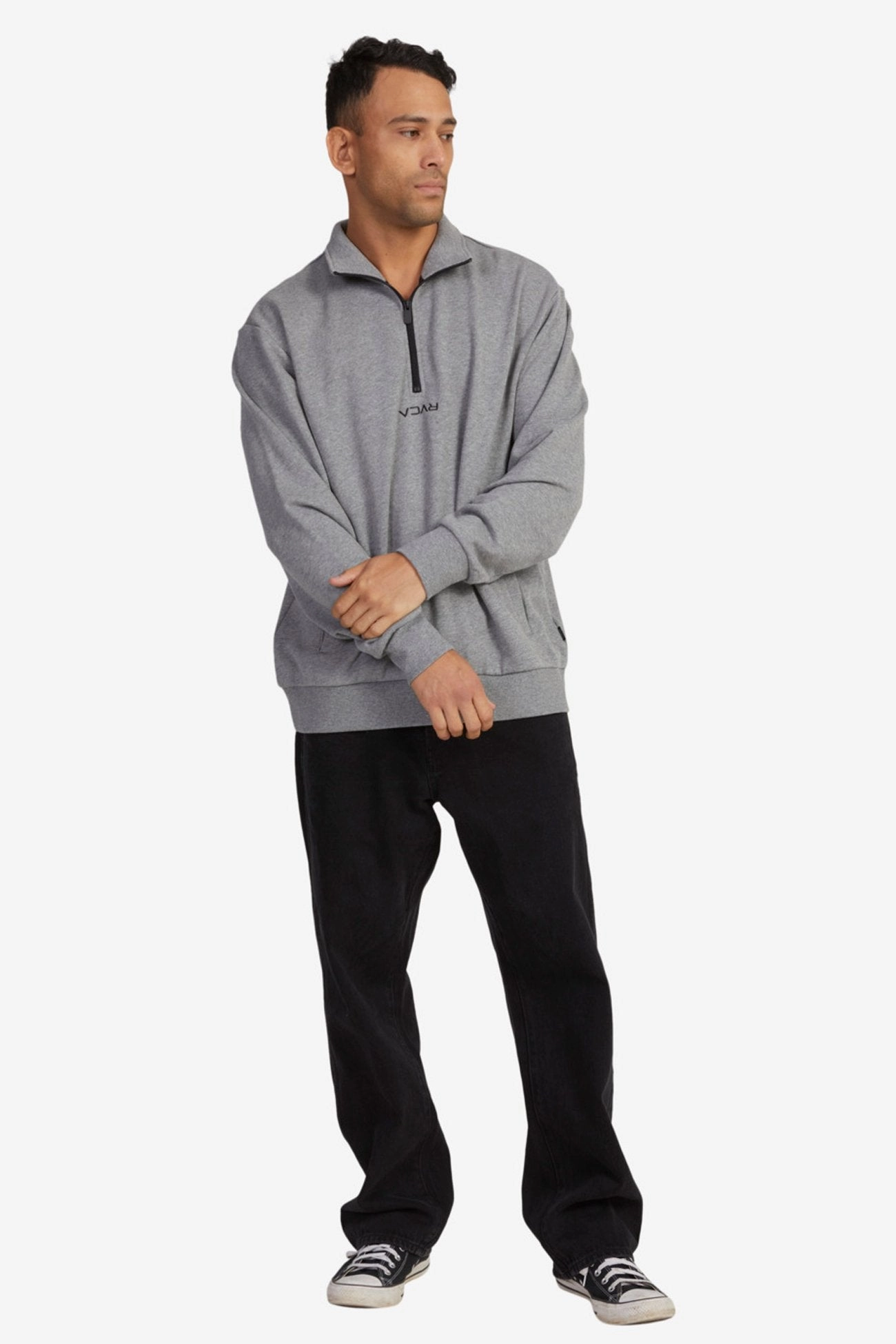 sale deed Mini Flipped Half Zip Grey Marle