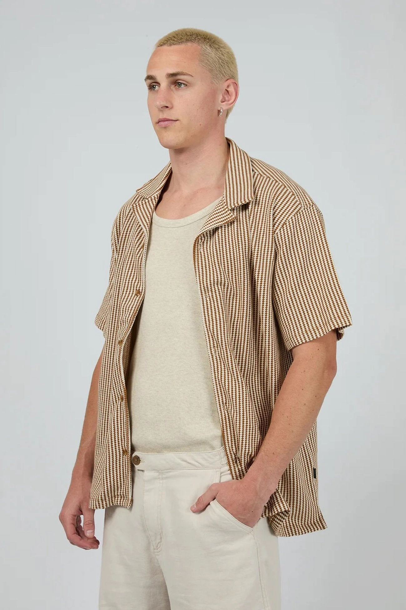 sale designer bags Jackson Short Sleeve Shirt Brown