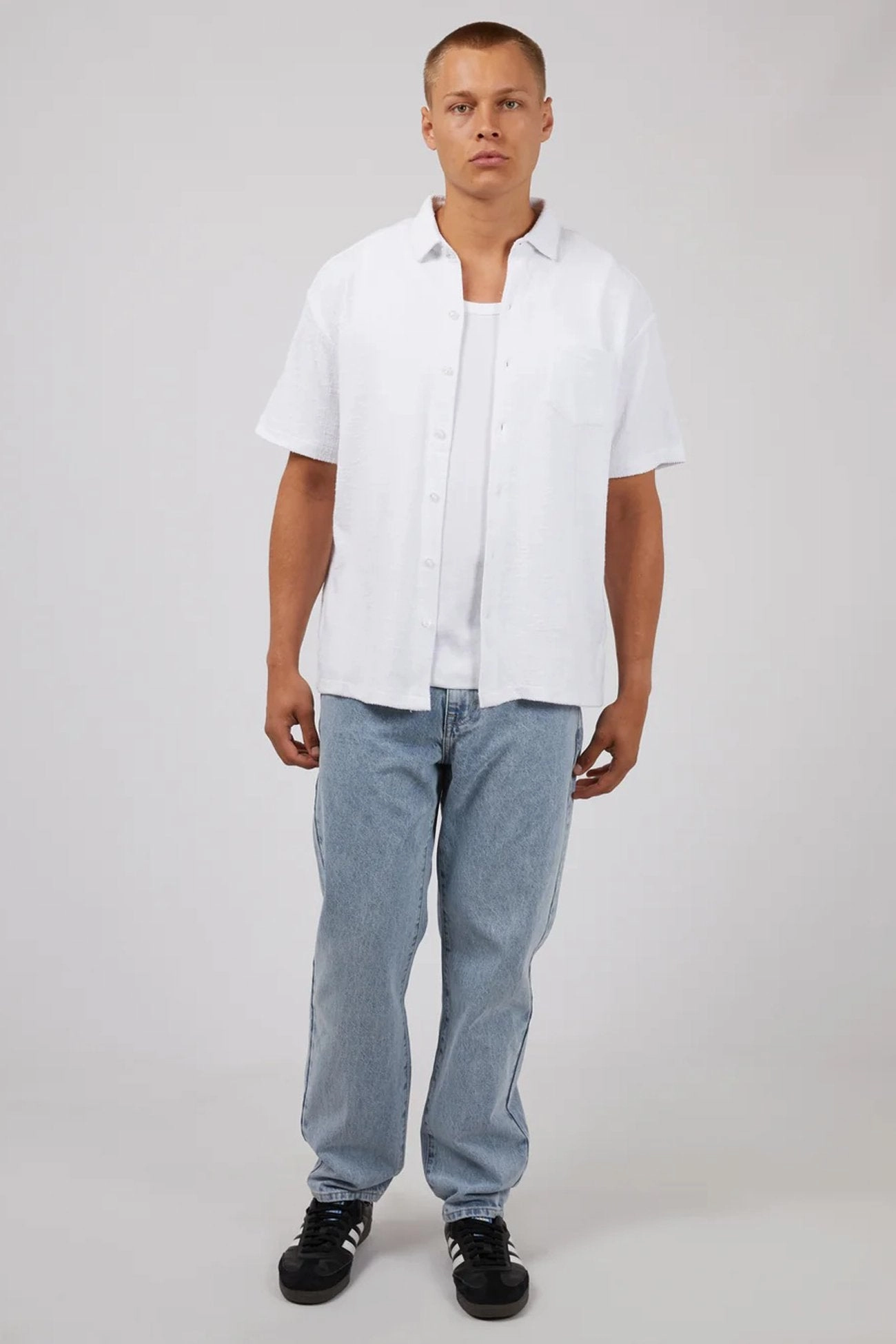 sale double beds Cove Short Sleeve Shirt White