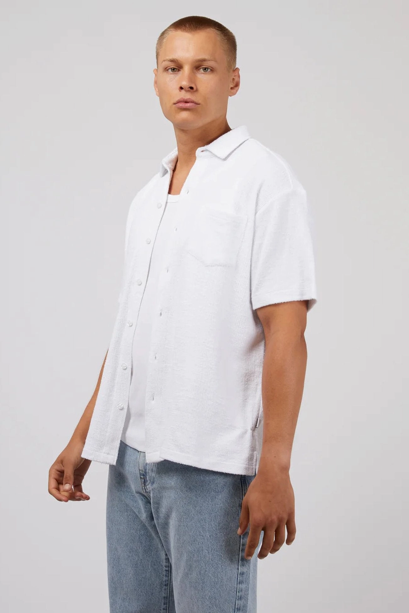 sale double beds Cove Short Sleeve Shirt White