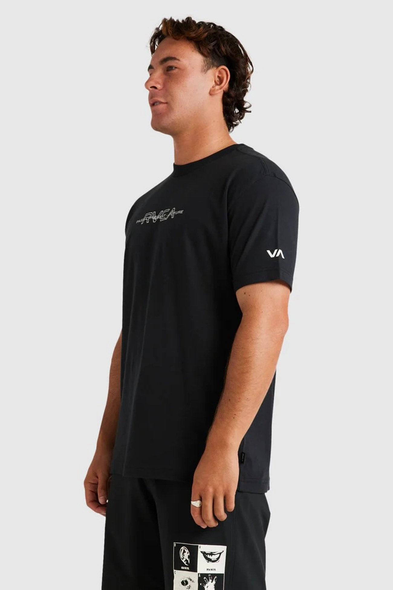 sale fish RVCA Inline Short Sleeve Tee RVCA Black