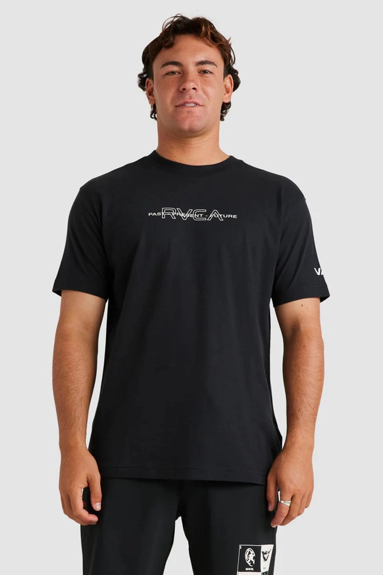 sale fish RVCA Inline Short Sleeve Tee RVCA Black earbuds sale