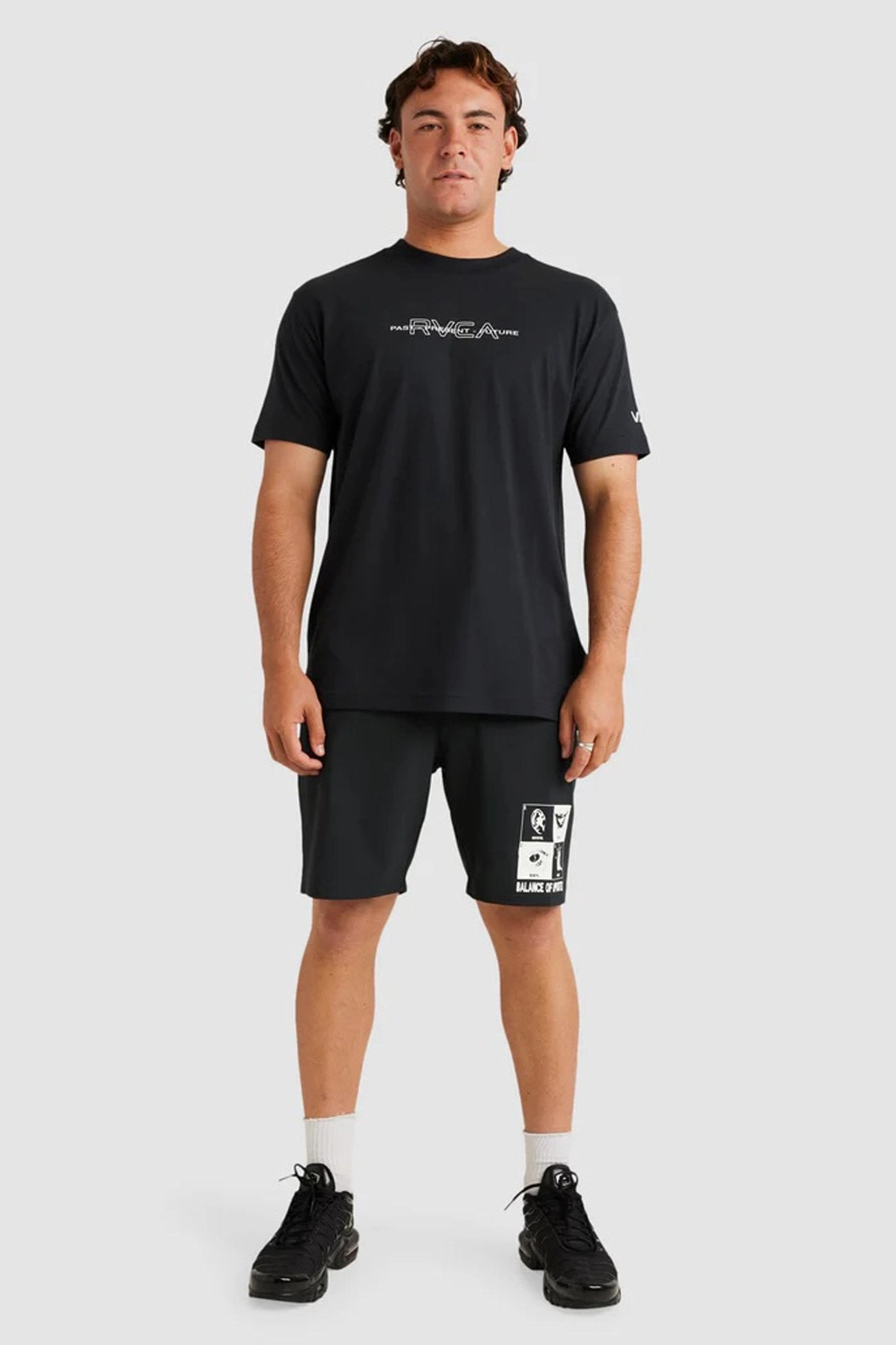 sale fish RVCA Inline Short Sleeve Tee RVCA Black