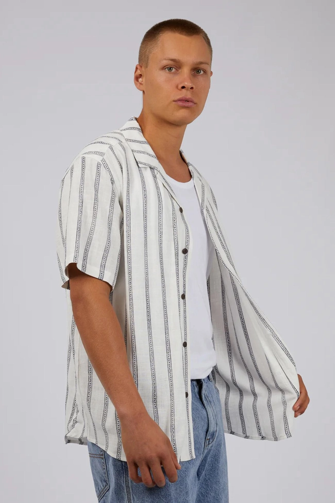 sale food Drifter Stripe Shirt White