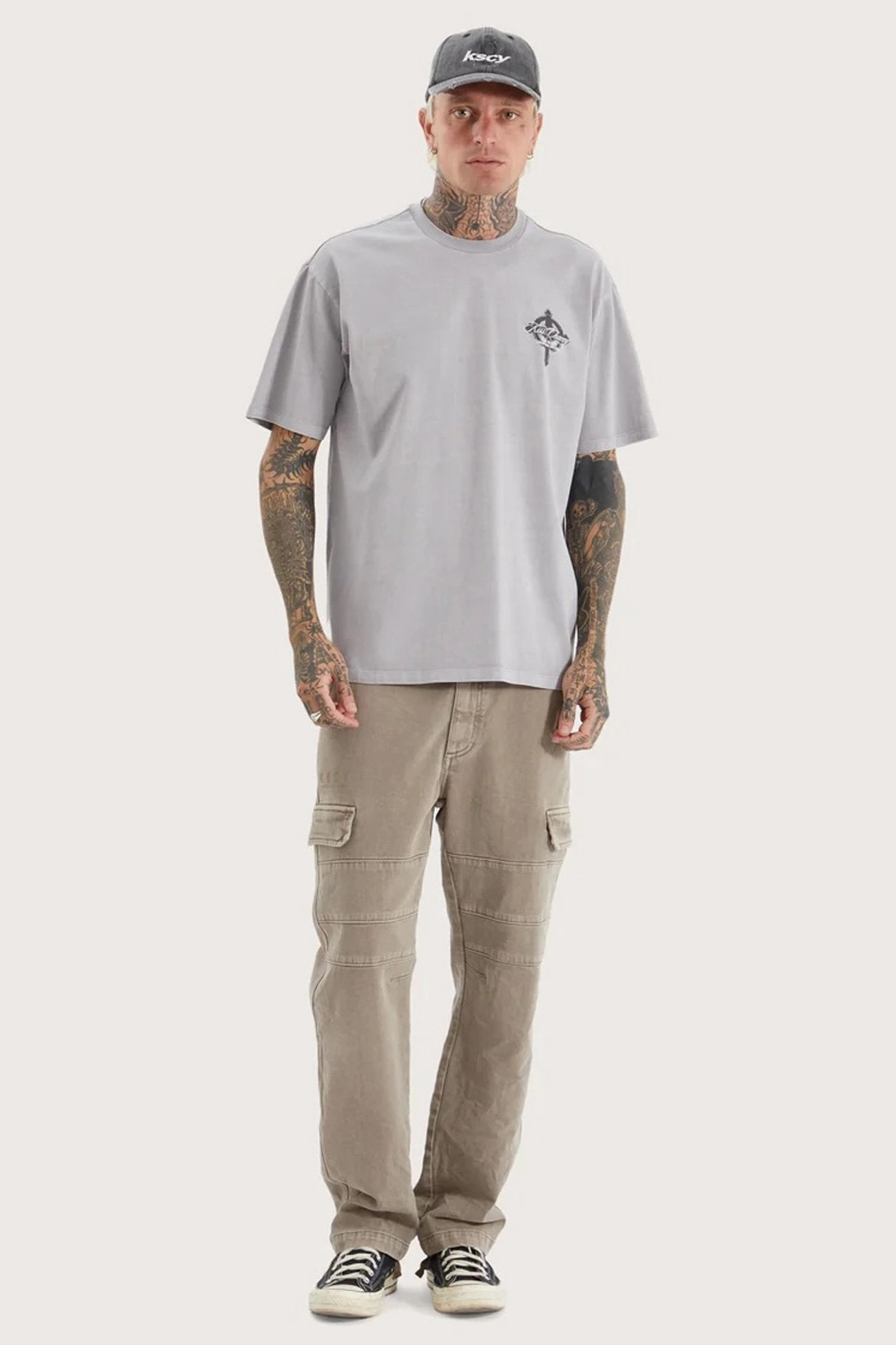 sale ladies Adley Box Fit Tee Pigment Silver Scone