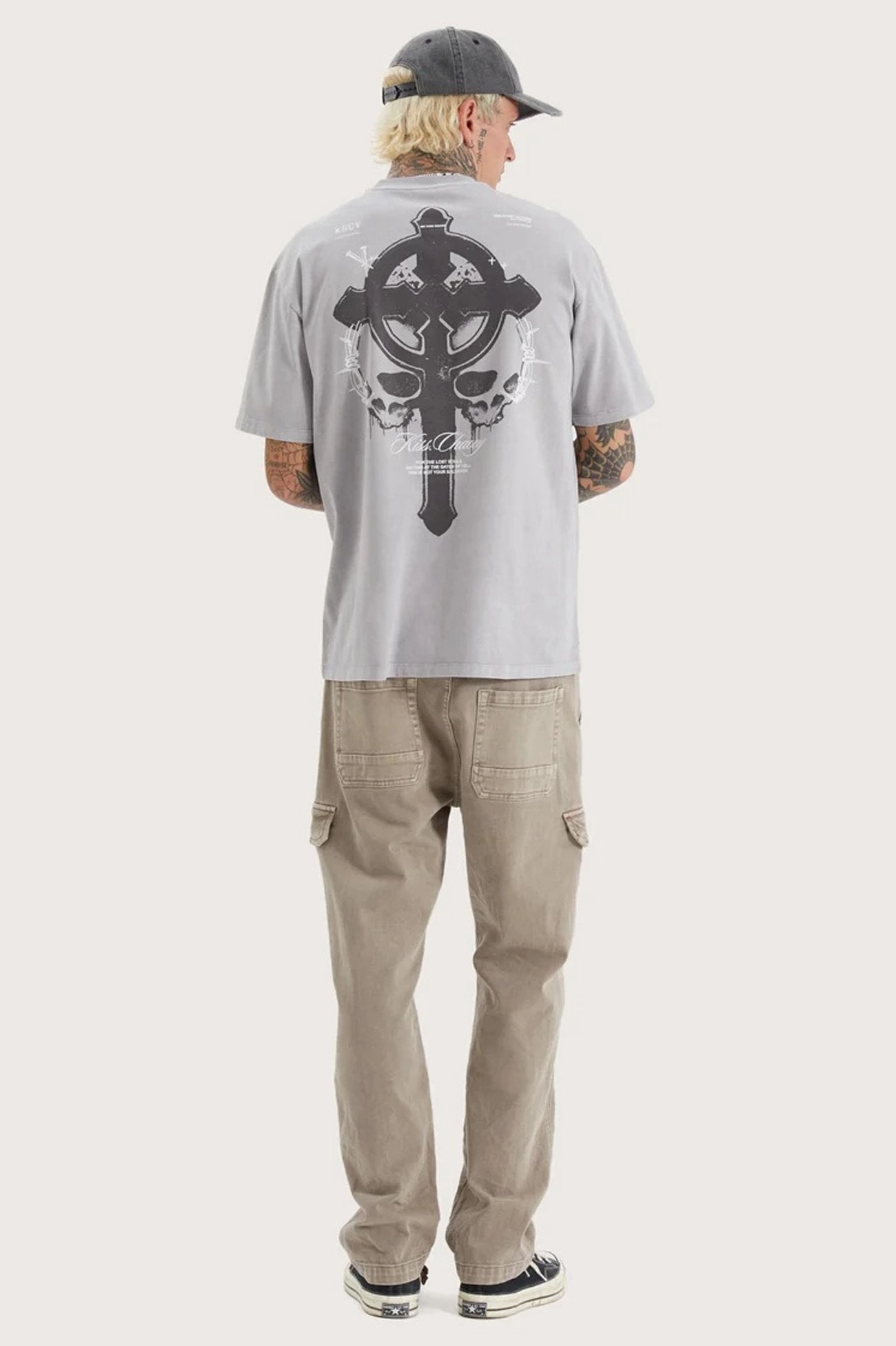 sale ladies Adley Box Fit Tee Pigment Silver Scone