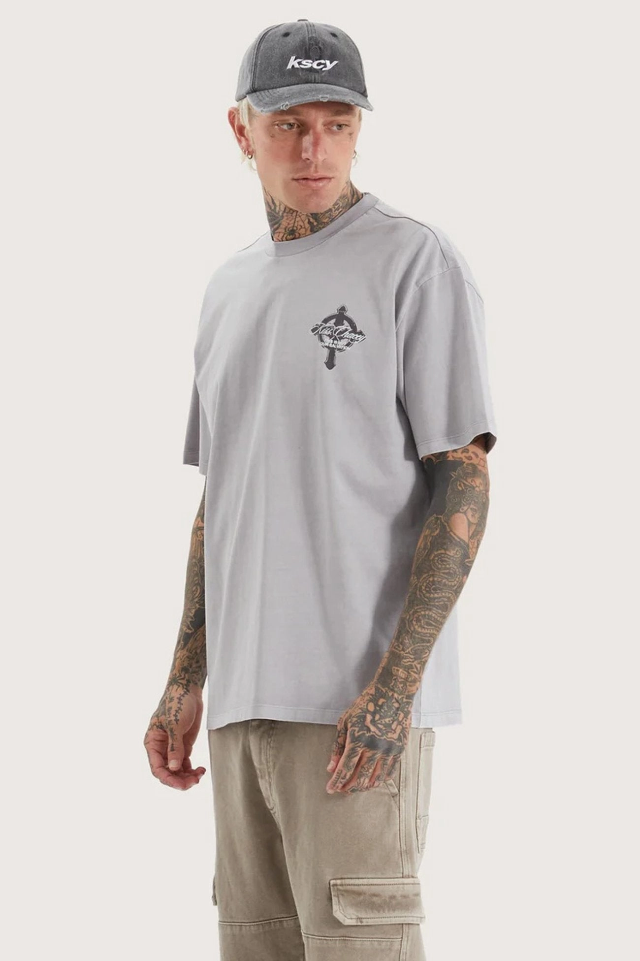 sale ladies Adley Box Fit Tee Pigment Silver Scone sale price mobile fridge prices