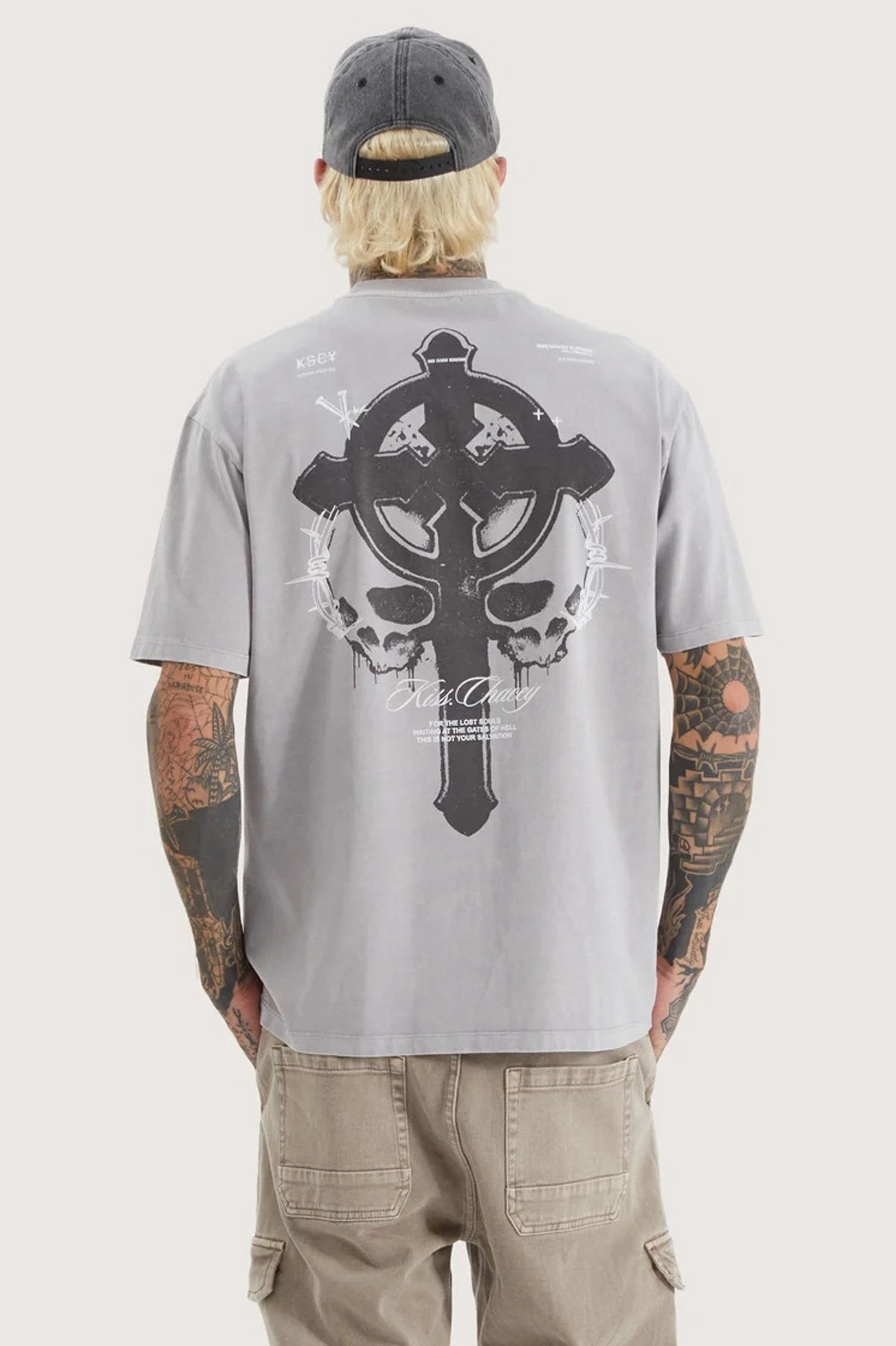 sale ladies Adley Box Fit Tee Pigment Silver Scone