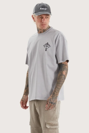 sale ladies Adley Box Fit Tee Pigment Silver Scone sale price mobile fridge prices