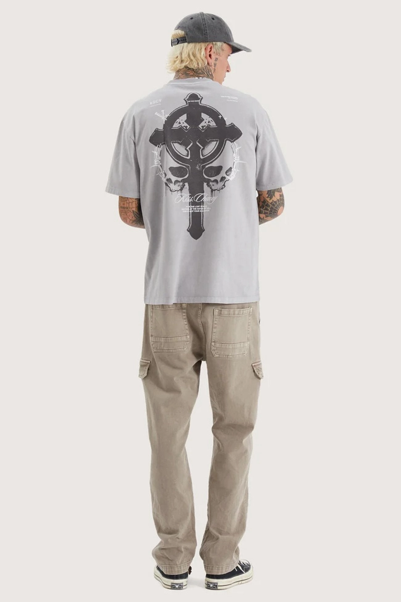 sale ladies Adley Box Fit Tee Pigment Silver Scone