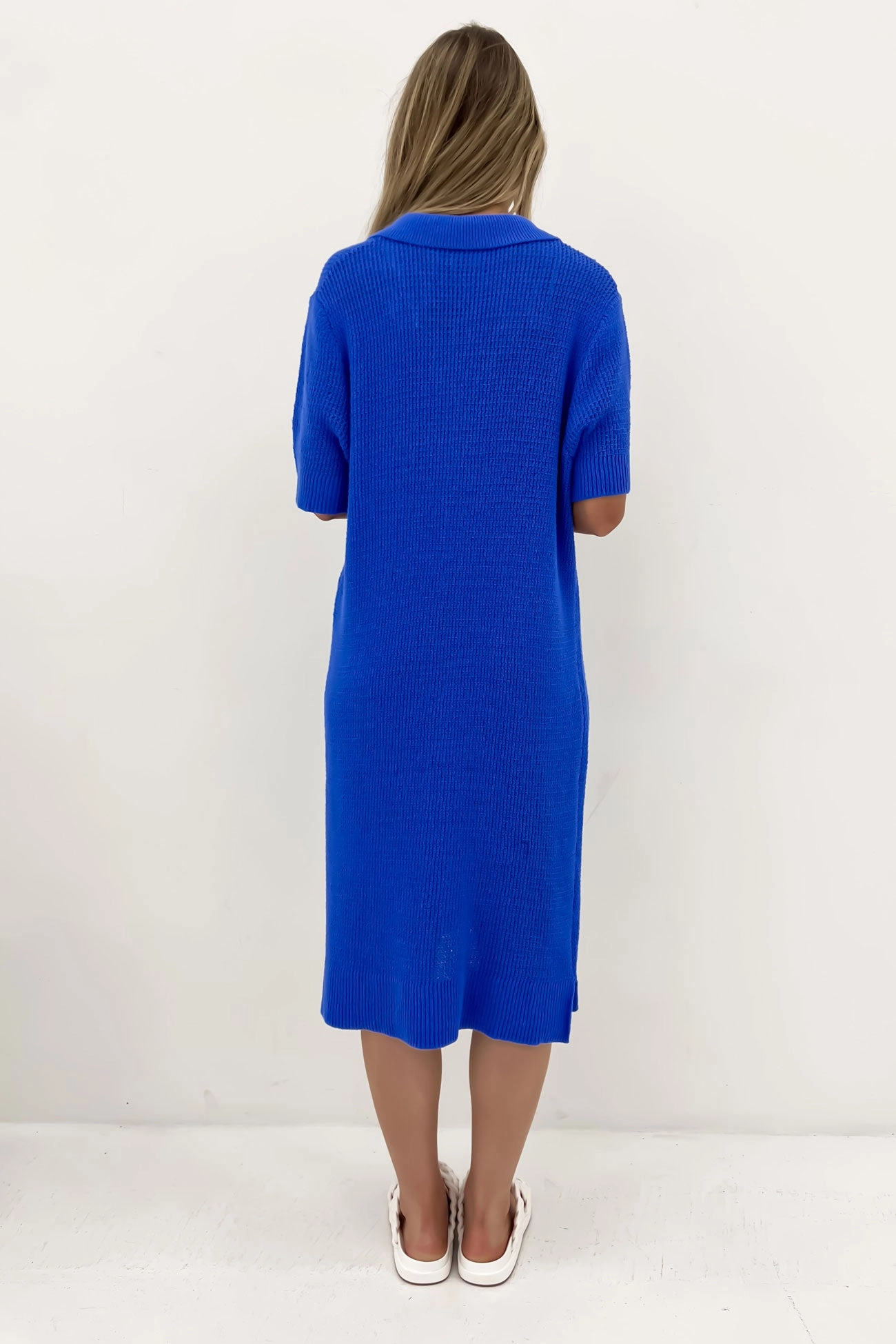 sale stickers Prime Knit Dress Cobalt