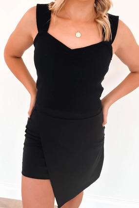 sale t shirts Storm Rib Ruched Tank Black kindle sale