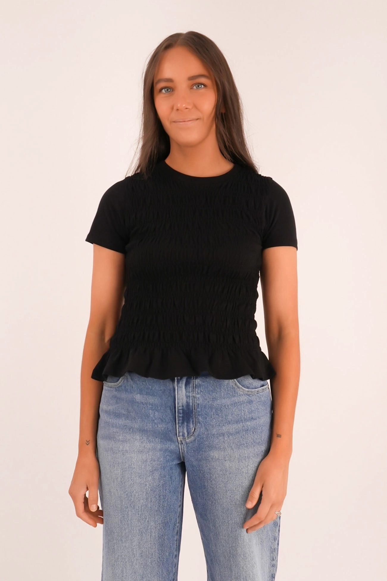 sale vans Astor Rouched Tee Black