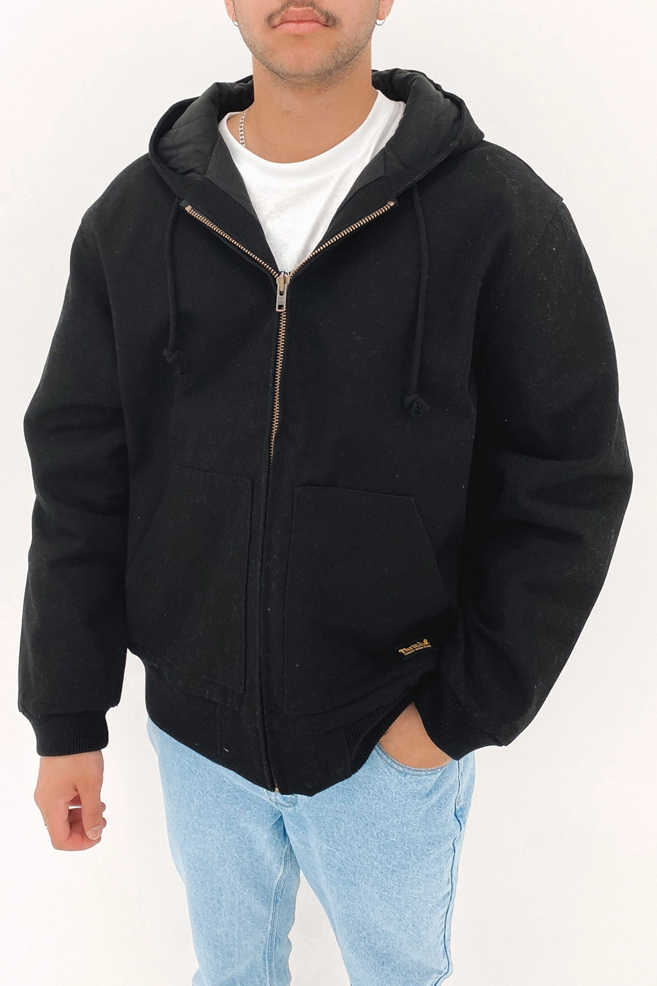 sale wallpaper Thrills Union Hood Jacket Black sale double beds