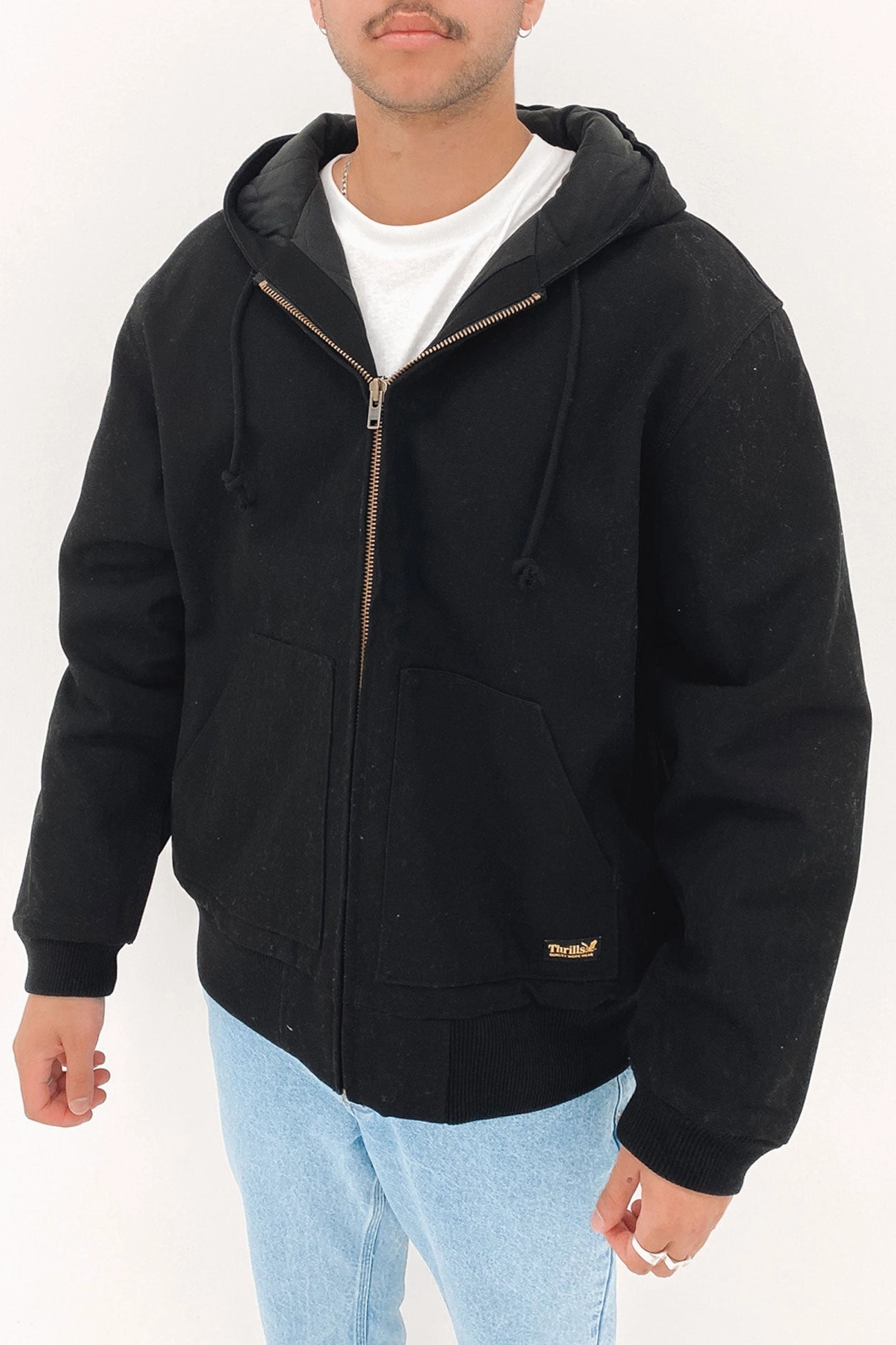 sale wallpaper Thrills Union Hood Jacket Black