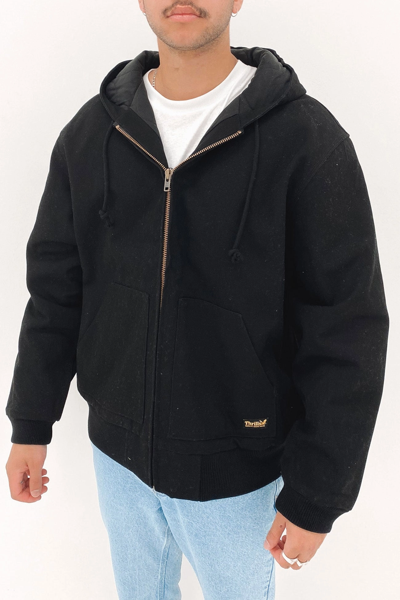 sale wallpaper Thrills Union Hood Jacket Black
