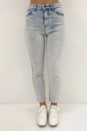 sale womens trainers Monica Mom Comfort Jean Bleach sale on clothes