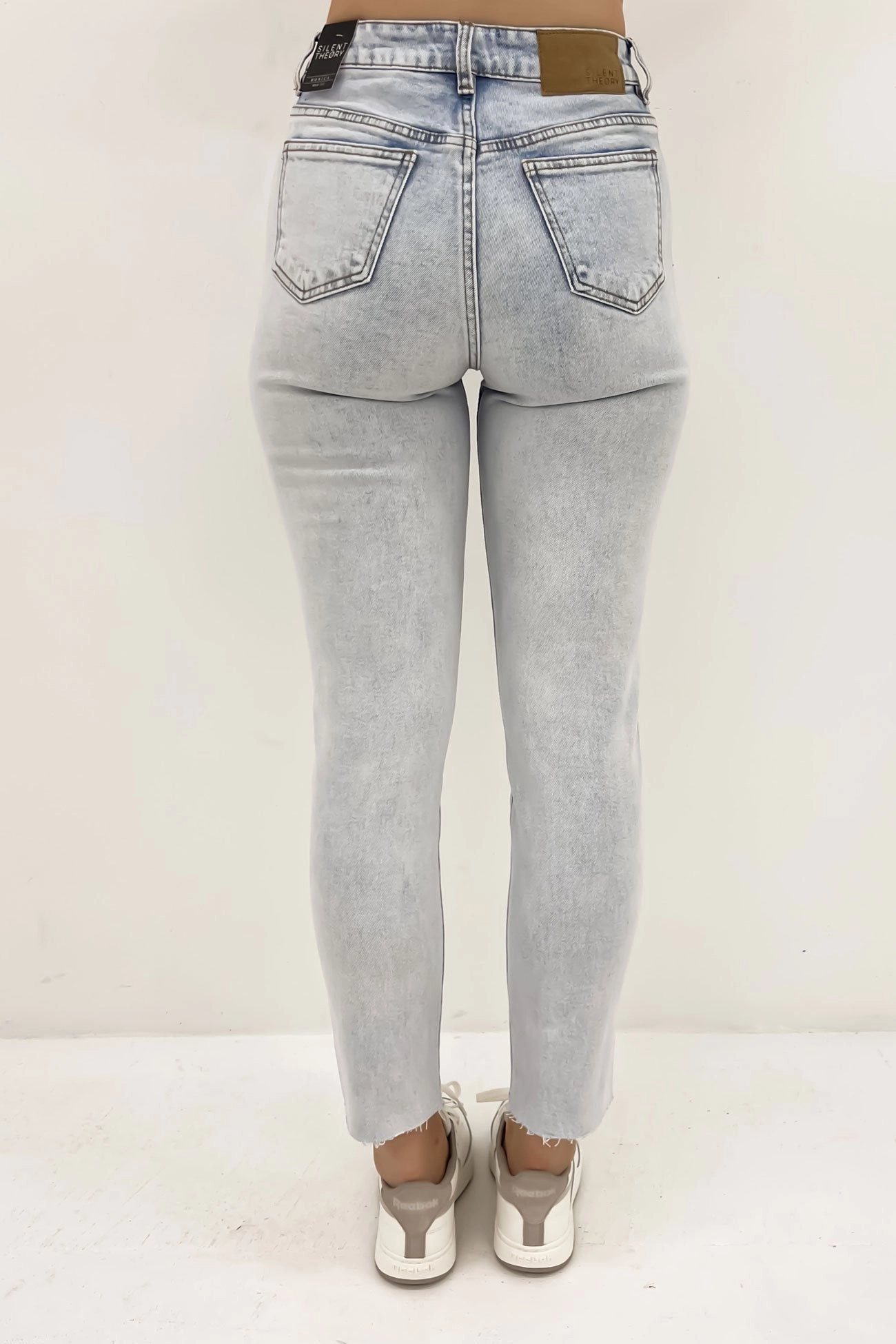 sale womens trainers Monica Mom Comfort Jean Bleach