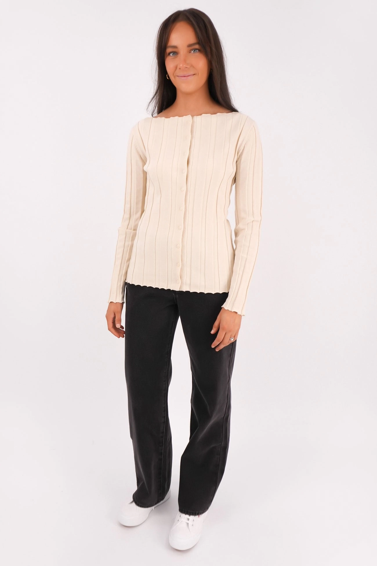 sale zapatillas mujer Ellen Long Sleeve Cream