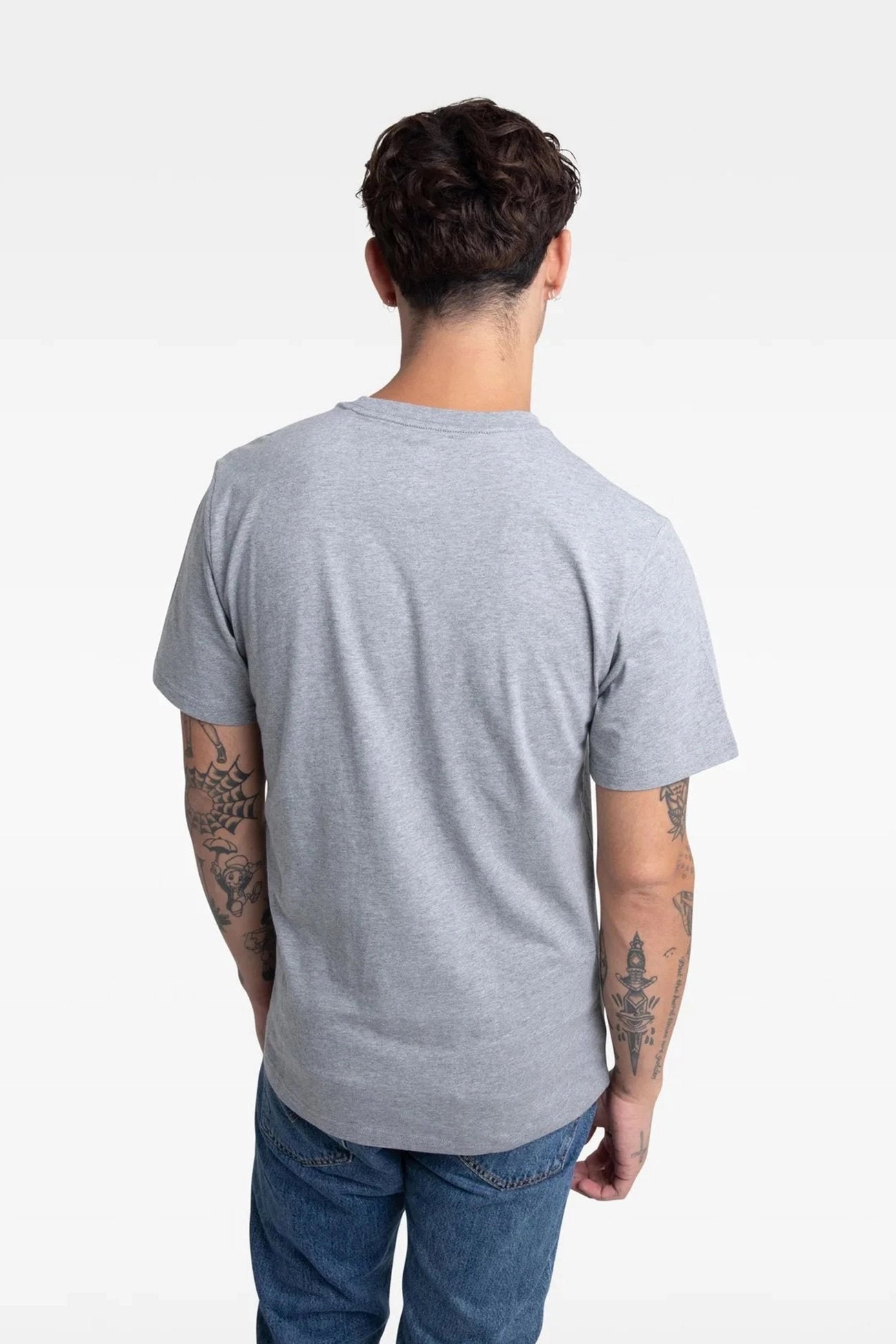 salem Star Chevron Left Chest Short Sleeve Tee Heather Marle