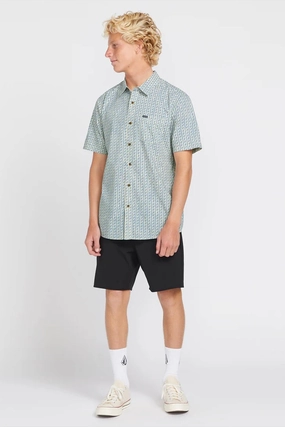 Scaler Stone Woven Short Sleeve Shirt Dirty White easter sale ramadan sale