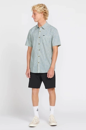Scaler Stone Woven Short Sleeve Shirt Dirty White easter sale ramadan sale