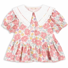 Seam Konges Sljd Fleur Anglaise Coeur Collar Shirt Gots Oversized
