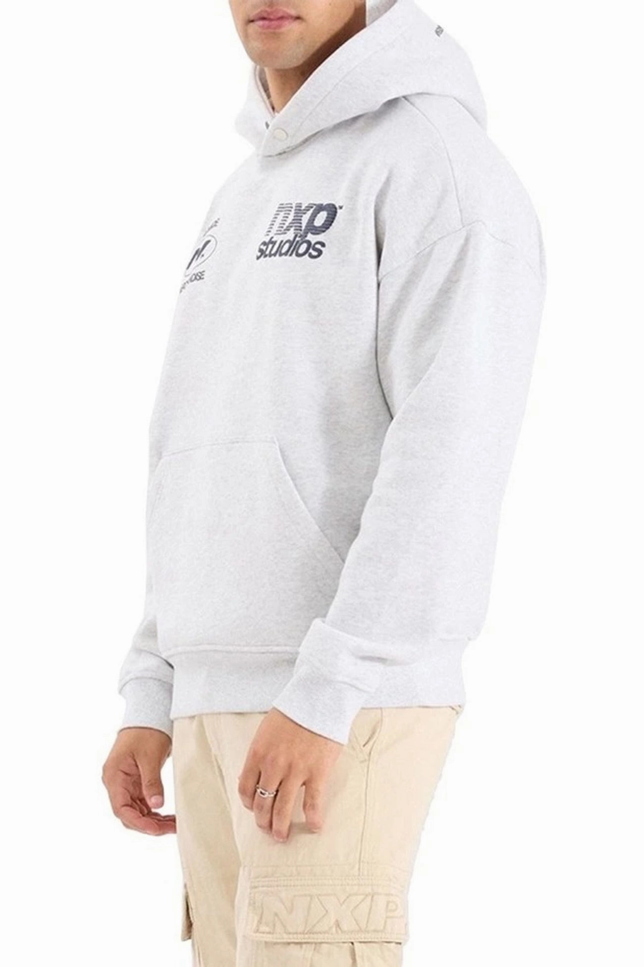 Selection Box Fit Hoodie Snow Marle sale myntra