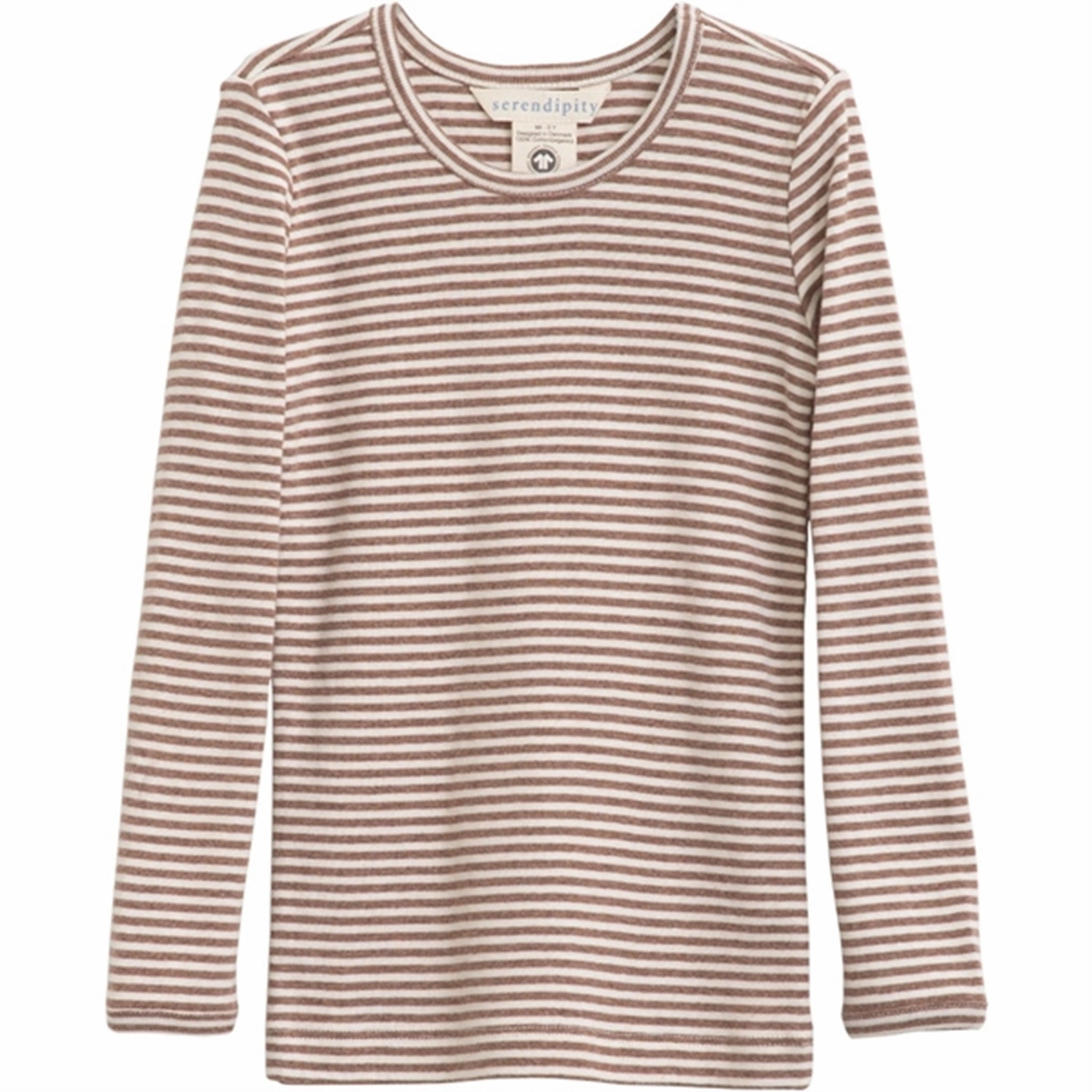 Aristocratic Serendipity Acorn/Offwhite Slim Blouse Stripe Gem