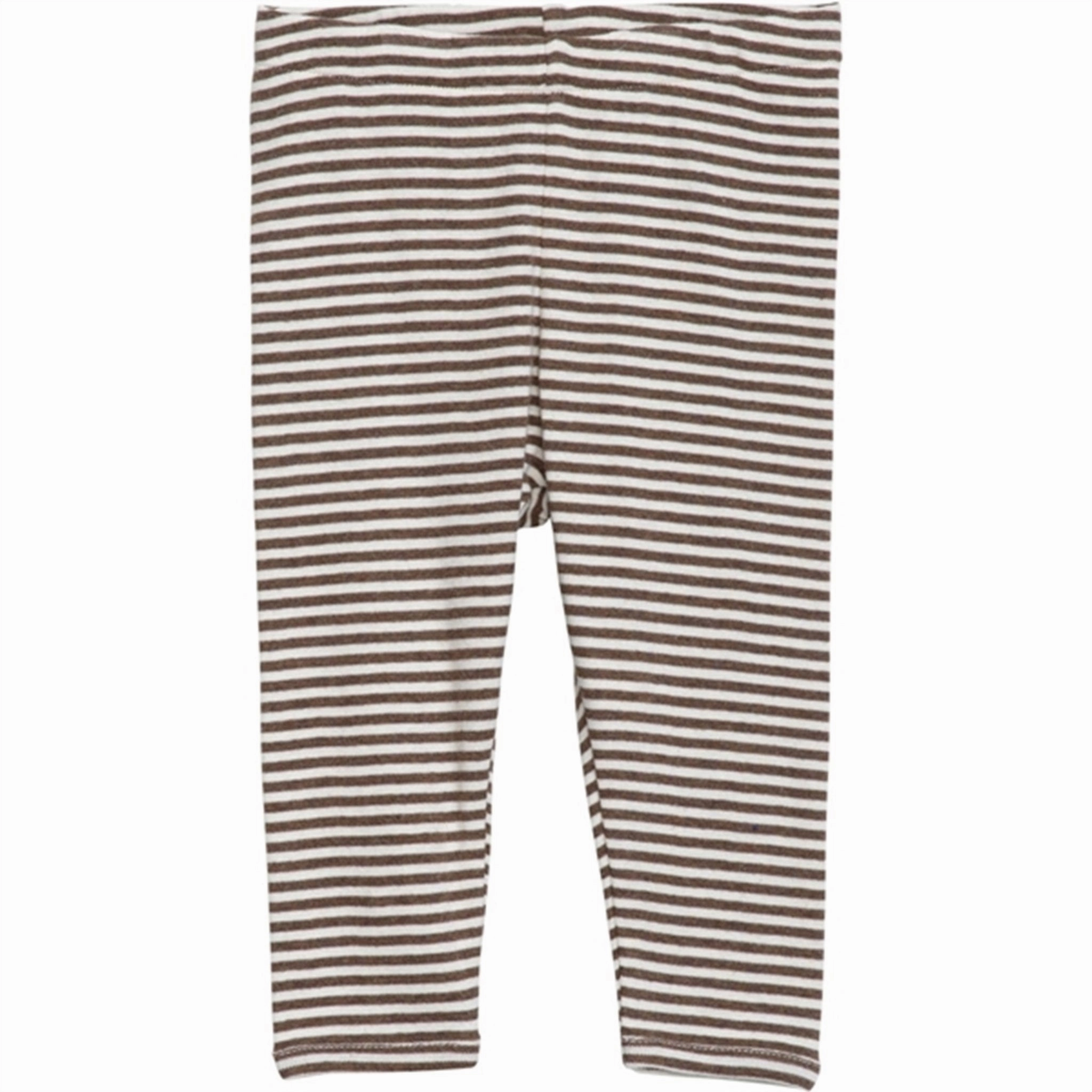 Serendipity Chestnut/Offwhite Baby Leggings Stripe Magnetic Design