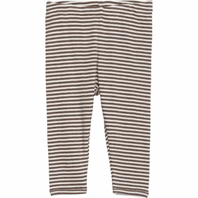 Serendipity Chestnut/Offwhite Baby Leggings Stripe Magnetic Design