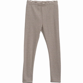 Serendipity Chestnut/Offwhite Stripe Leggings Expressive Craftsmanship