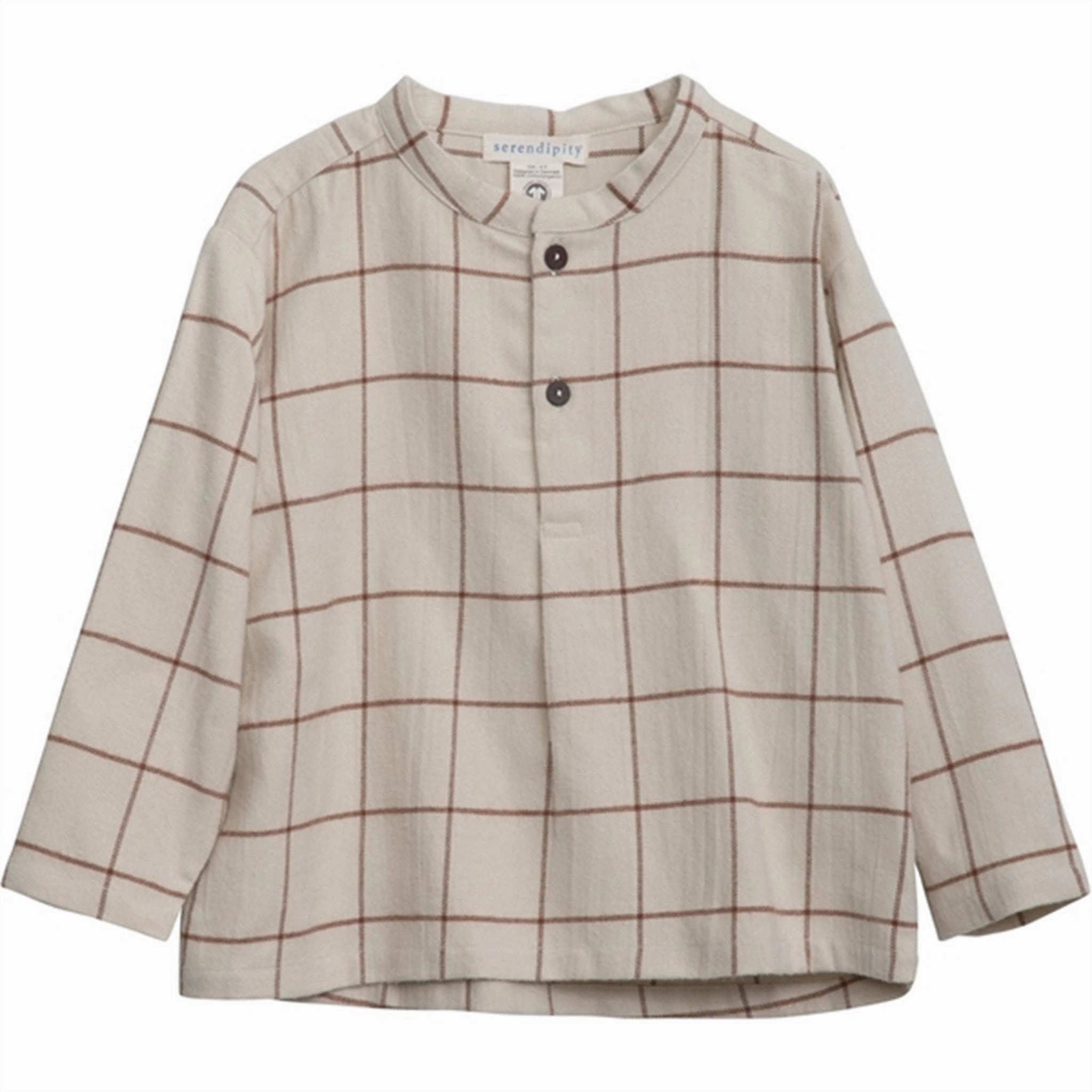 Precious Serendipity Chocolatechecks Brushed Shirt Appealing