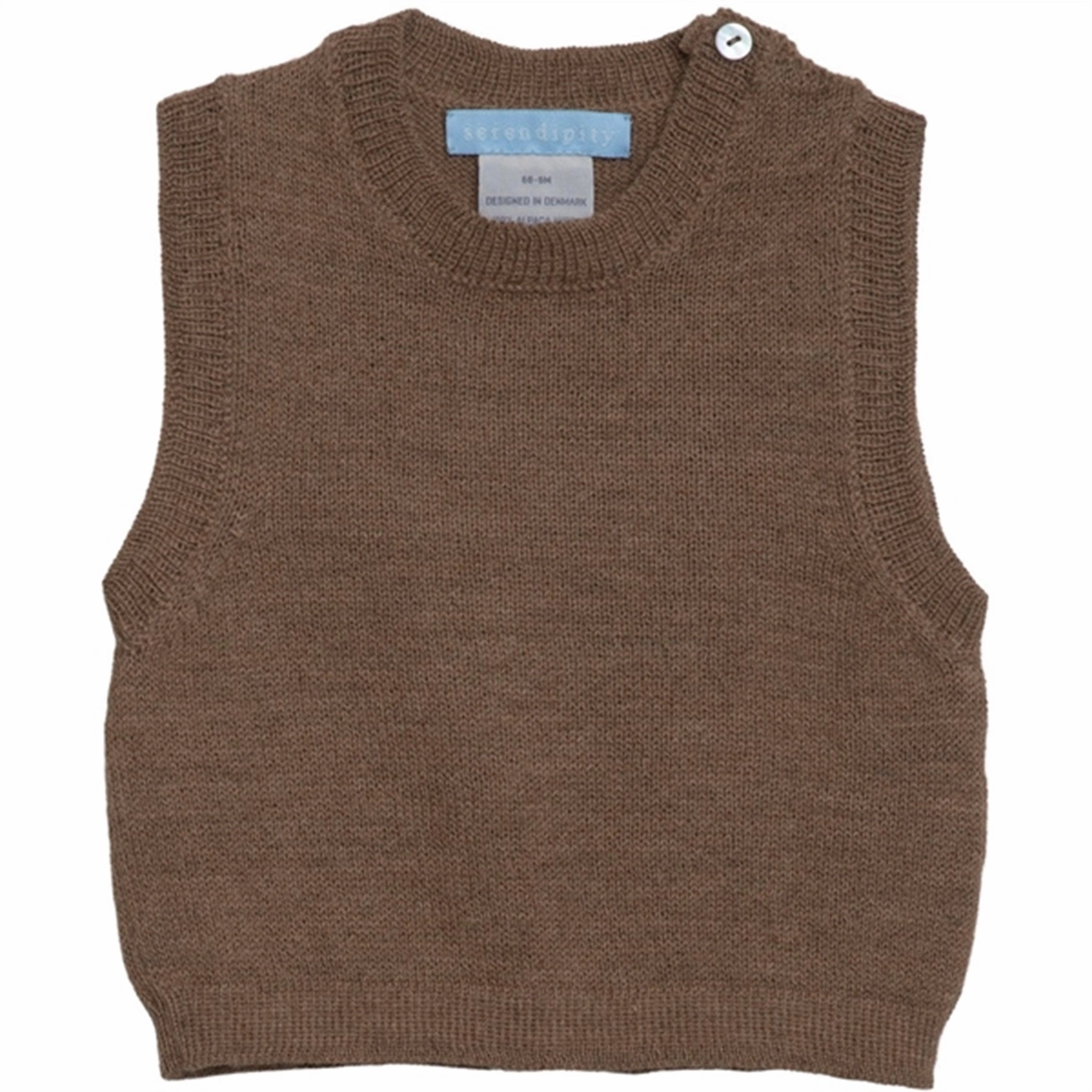 Serendipity Hazelnut Baby Alpaca Vest Expressive Luxury