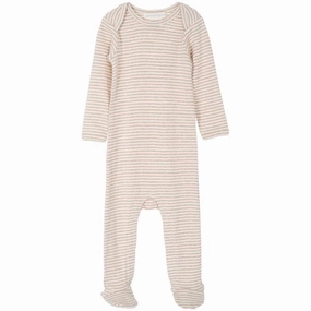 Serendipity Oat/Offwhite Baby Suit Stripe Luxurious Authentic