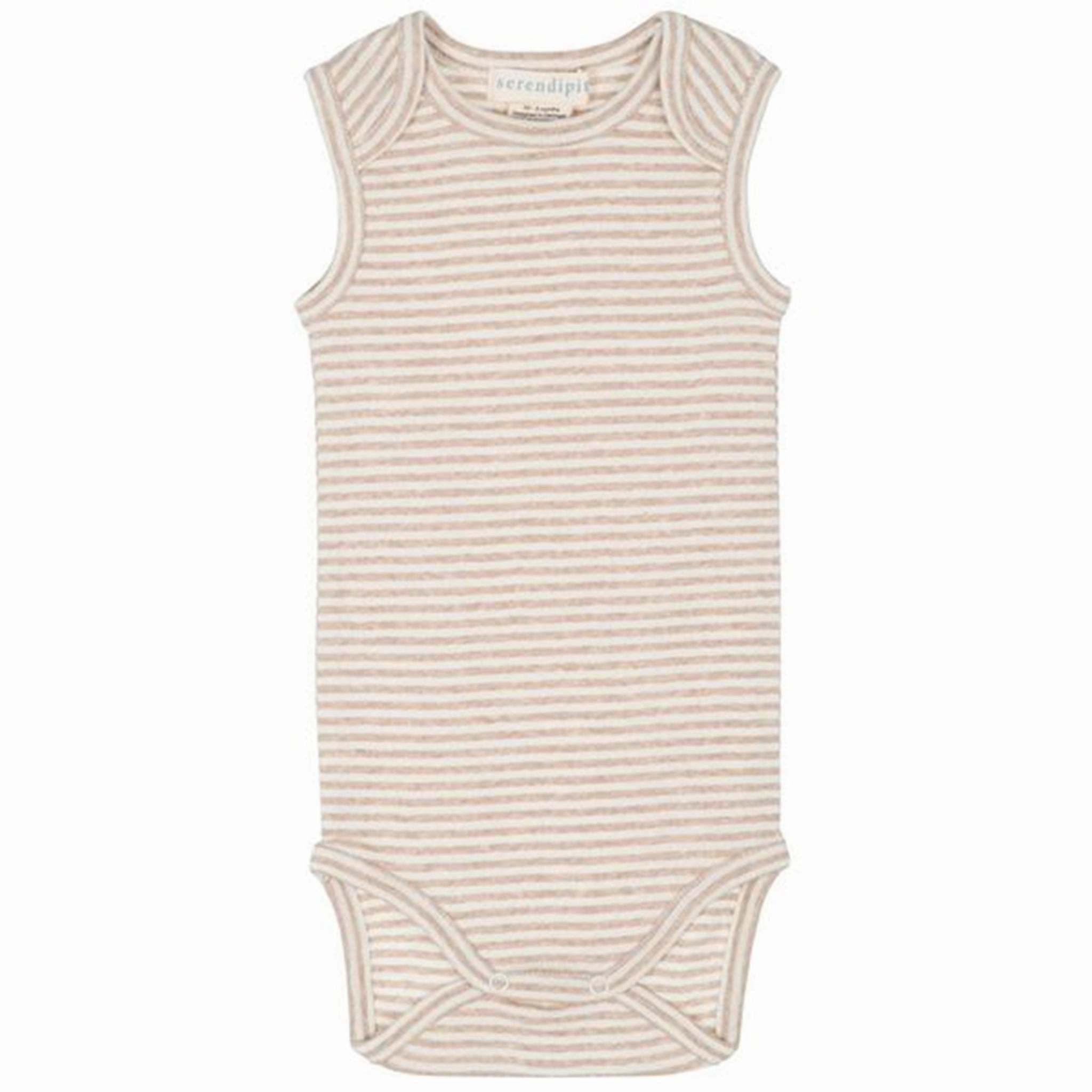 Serendipity Oat/Offwhite Baby Tank Rib Stripe Timeless Acclaimed