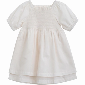 Serendipity Offwhite Smock Dress Charismatic Eco-friendly