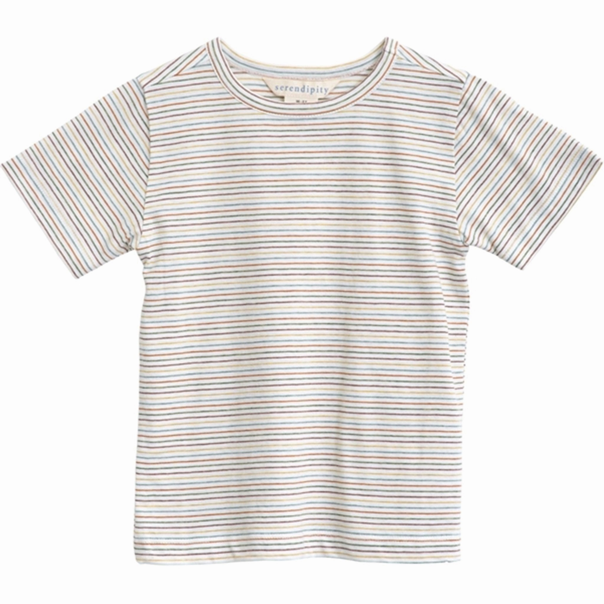 Serendipity Rainbow Stripe Jersey T-shirt Design Exquisite