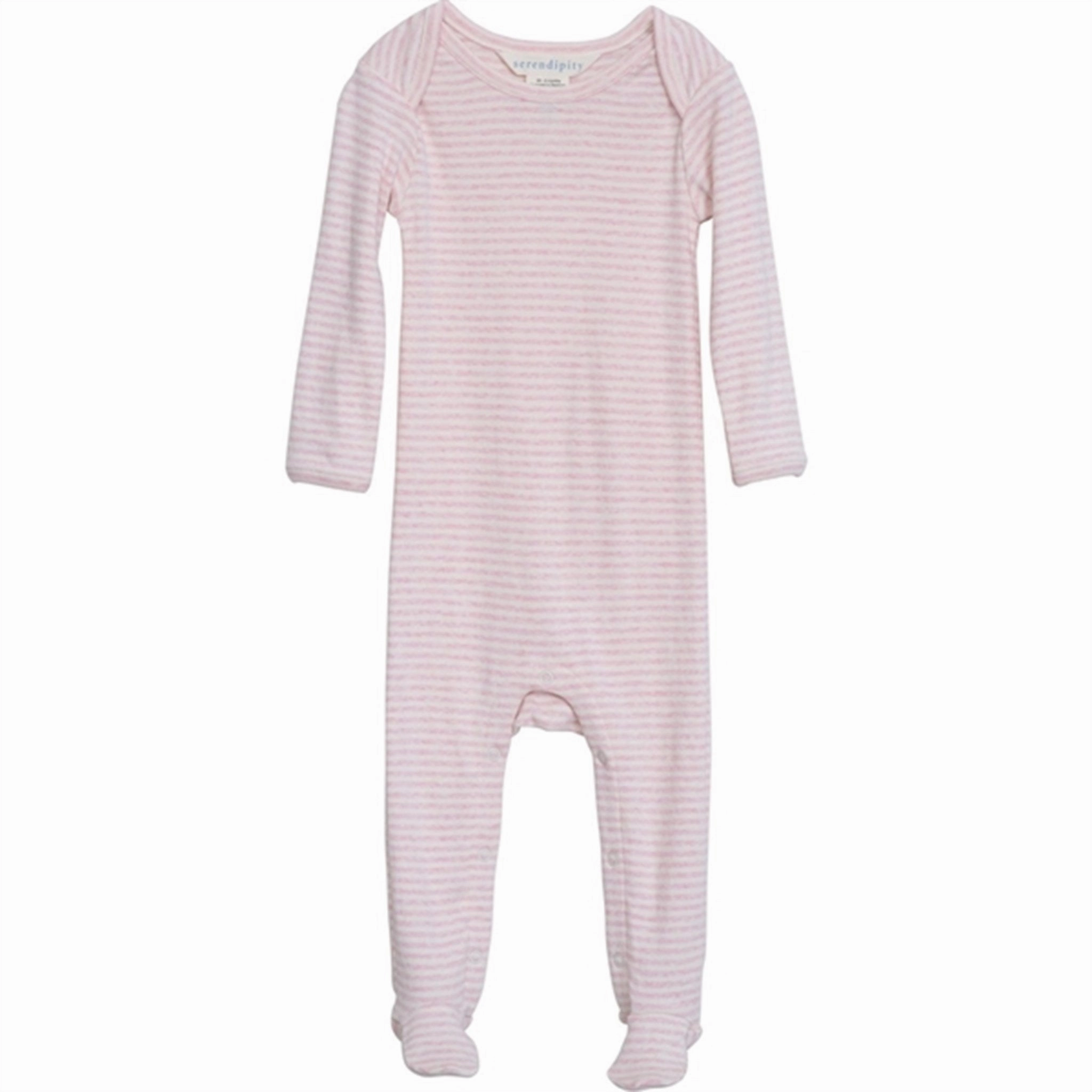 Signature Serendipity Rosebud/Offwhite Baby Onesie Stripe Gem