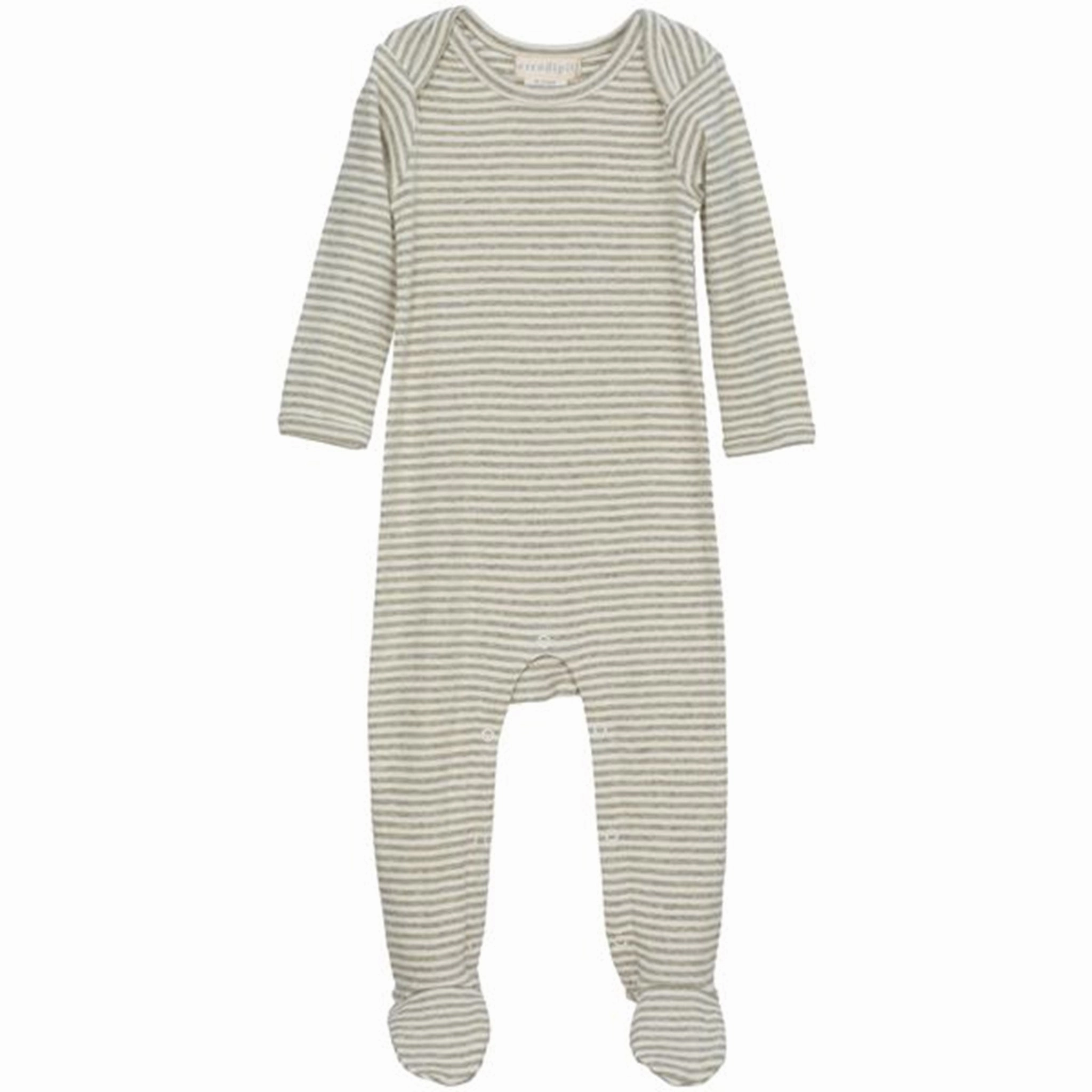 Serendipity Sage/Ecru Baby Suit Stripe Feet Luxe Majestic