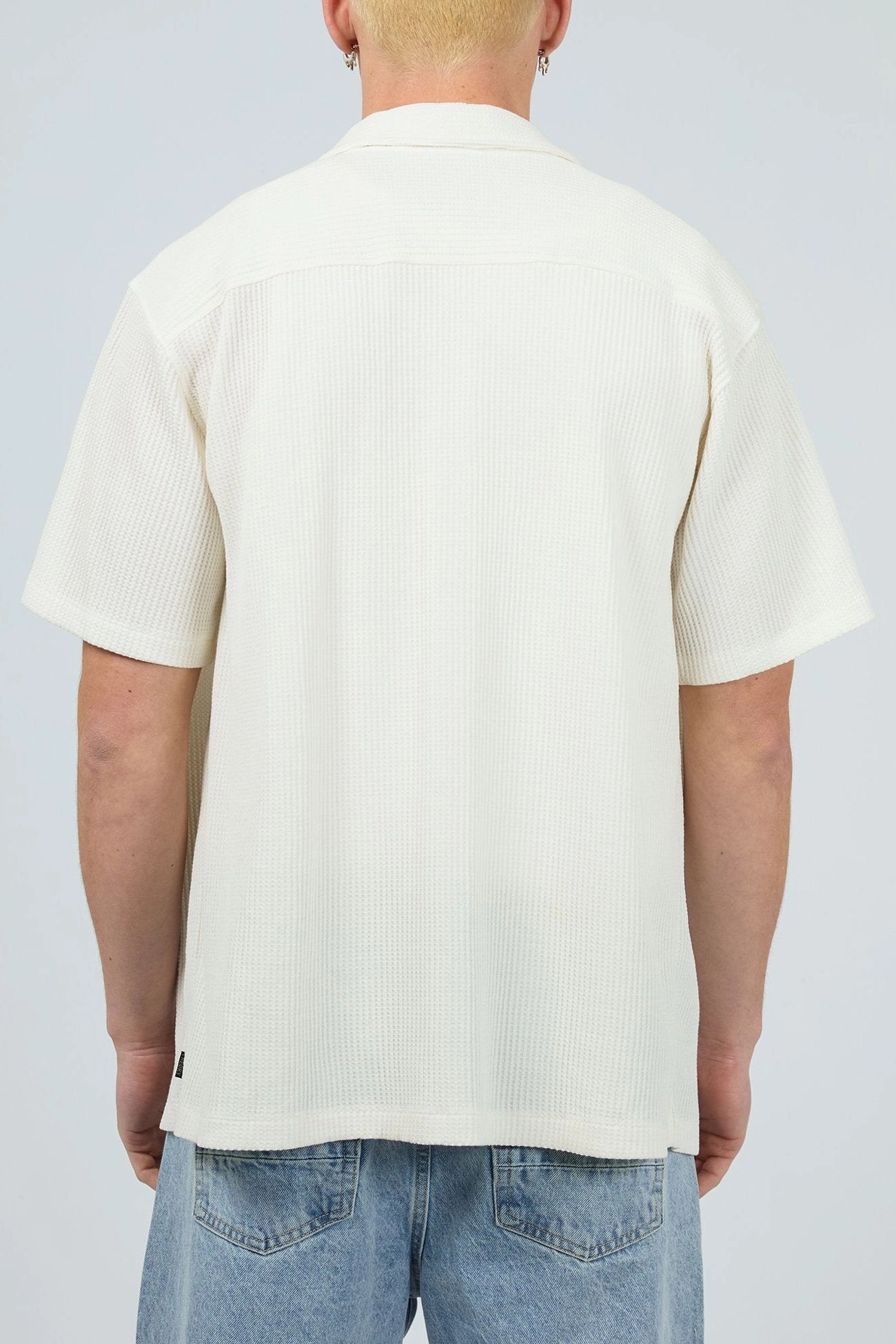 Session Waffle Short Sleeve Shirt Natural sale designer