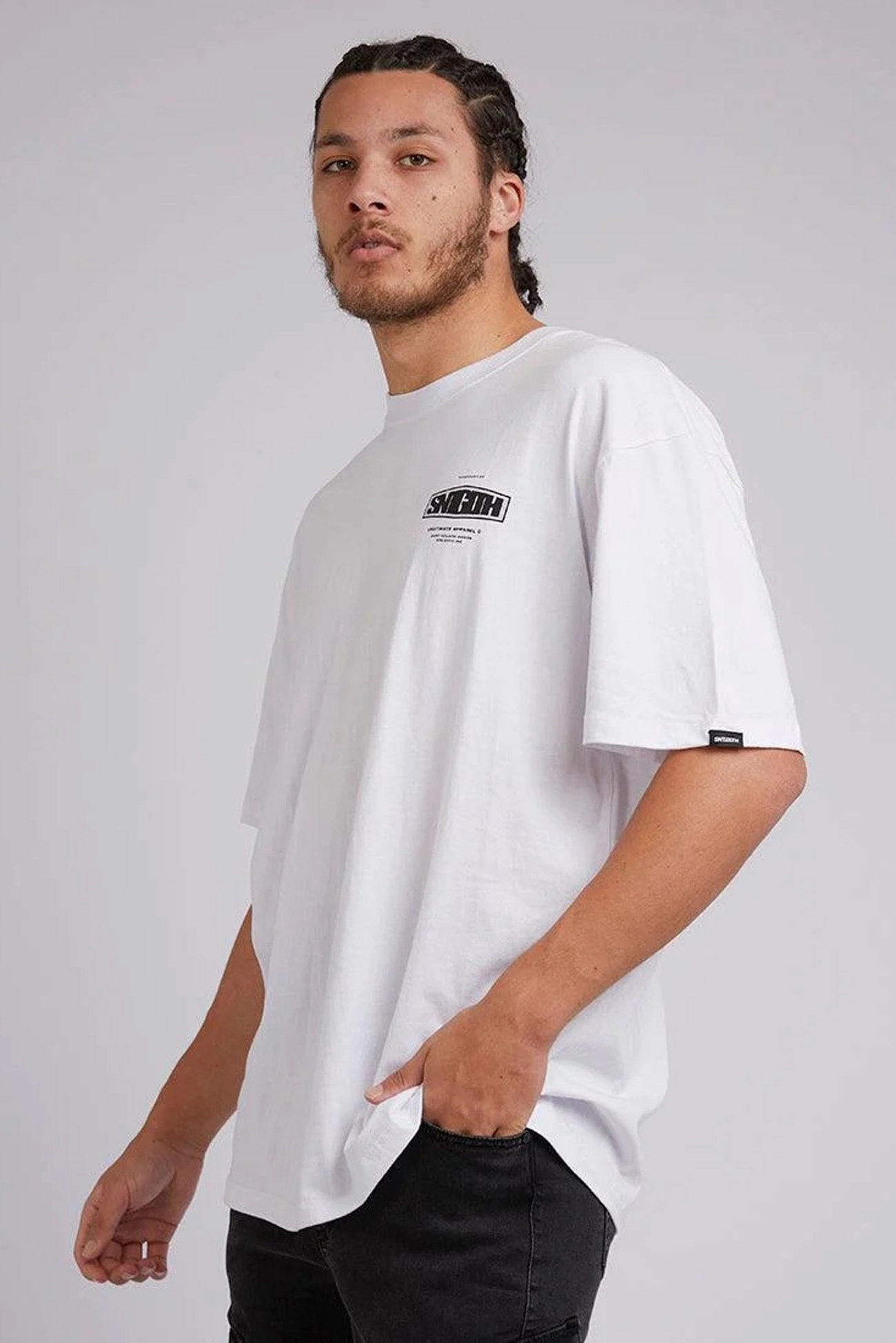 SG Badge Tee White sale rug