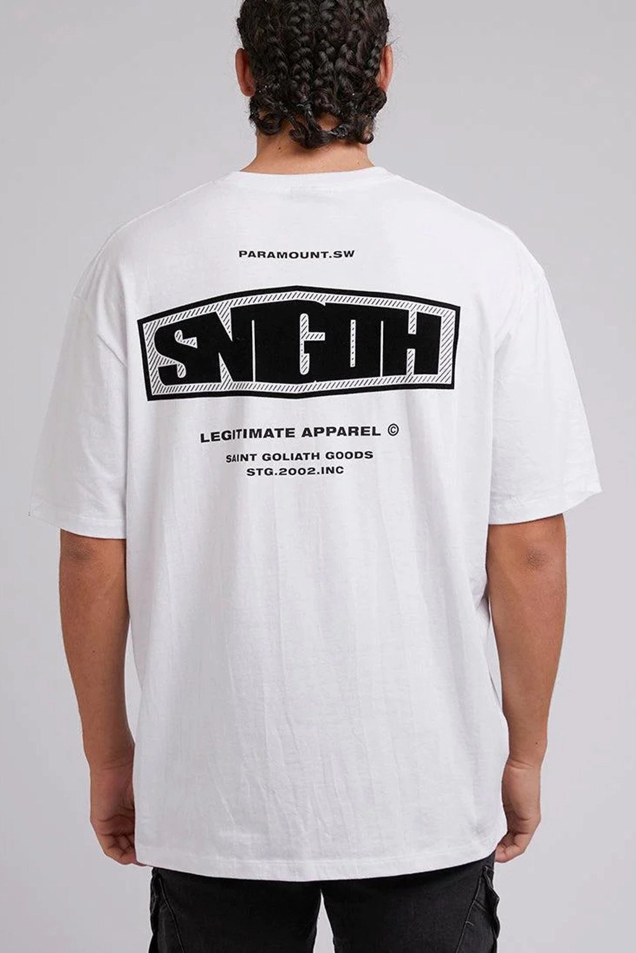 SG Badge Tee White sale rug