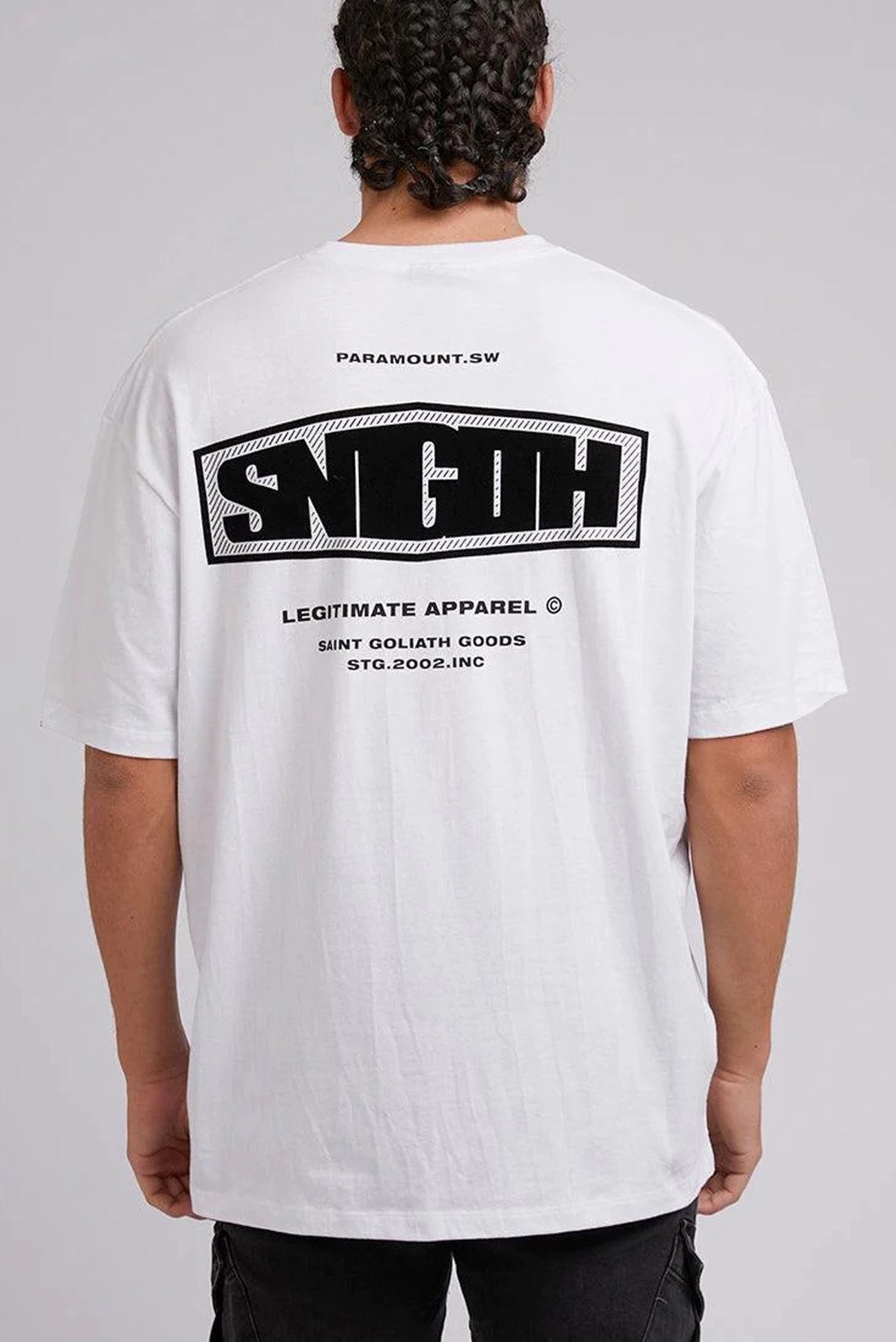 SG Badge Tee White sale rug