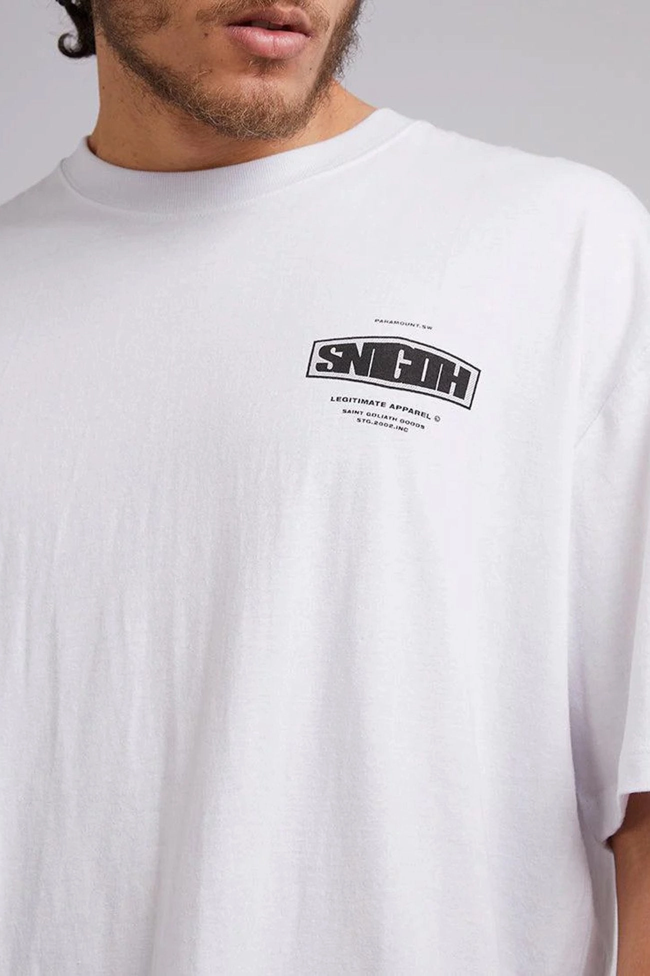 SG Badge Tee White sale rug