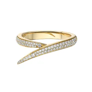 Shaun Leane Interlocking 18ct Yellow Gold Diamond Single Ring D